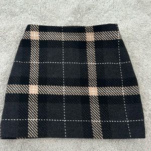 H&M Plaid Mini Skirt